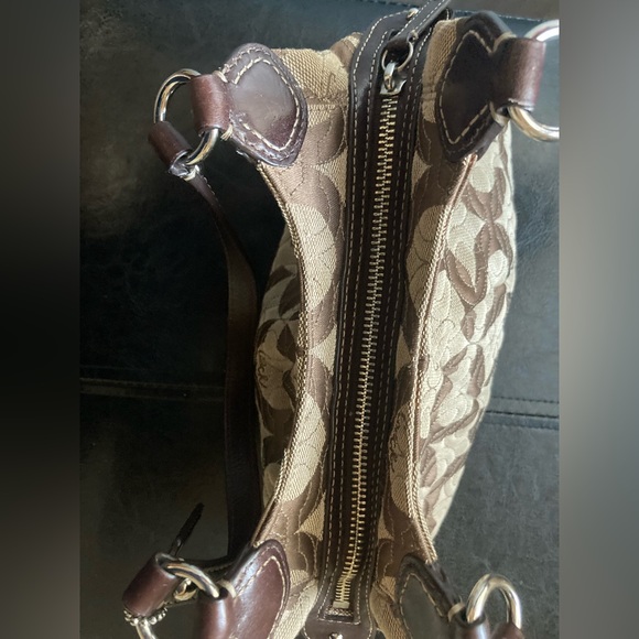 Coach Small Tan and Brown Handbag - Picture 7 of 11